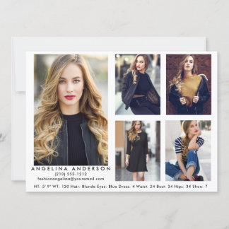 Model Actor Comp Card Wht - 5枚の写真