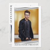 Model Actor Comp Card Zed Card 2 Photo 5x7 招待状 (正面/裏面)