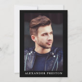 Model Actor Comp Card Zed Card 7 Photo 2 Sided 5x7 招待状 (正面)