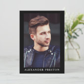 Model Actor Comp Card Zed Card 7 Photo 2 Sided 5x7 招待状 (スタンド正面)