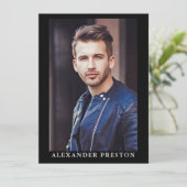 Model Actor Comp Card Zed Card 7 Photo 5.5x7.5 招待状 (スタンド正面)