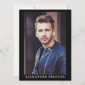 Model Actor Comp Card Zed Card 7 Photo 5.5x7.5 招待状 (正面)