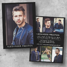 Model Actor Comp Card Zed Card 7 Photo 5.5x7.5 招待状