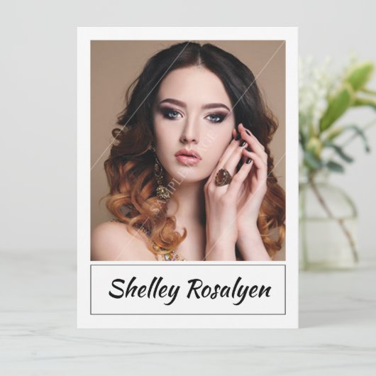 Model Actor Comp CardZedカード。Sedカード 招待状 (スタンド正面)