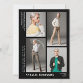 Model Actor Composite Cardテンプレート5 Photo 招待状 (裏面)