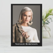 Model Actor Composite Cardテンプレート5 Photo 招待状 (スタンド正面)