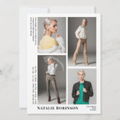 Model Actor Composite Cardテンプレート5 Photo 招待状 (裏面)