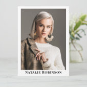 Model Actor Composite Cardテンプレート5 Photo 招待状 (スタンド正面)