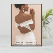 Model Actor Modeling Comp Card 4 Photo QR Code 招待状 (スタンド正面)