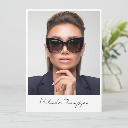 Model Actor Modeling Comp Card 5フォトスクリプト 招待状 (スタンド正面)