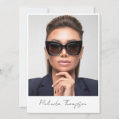 Model Actor Modeling Comp Card 5フォトスクリプト 招待状 (正面)