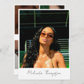 Model Actor Modeling Comp Card 5 Photo Influencer 招待状 (正面/裏面)