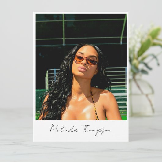 Model Actor Modeling Comp Card 5 Photo Influencer 招待状 (スタンド正面)