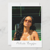 Model Actor Modeling Comp Card 5 Photo Influencer 招待状 (正面)