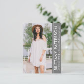 Model Actor Photo Compカードグレー葉書 ポストカード (スタンド正面)