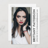 Model Actor Photo Compカードホワイトストライプポストカード ポストカード (正面/裏面)