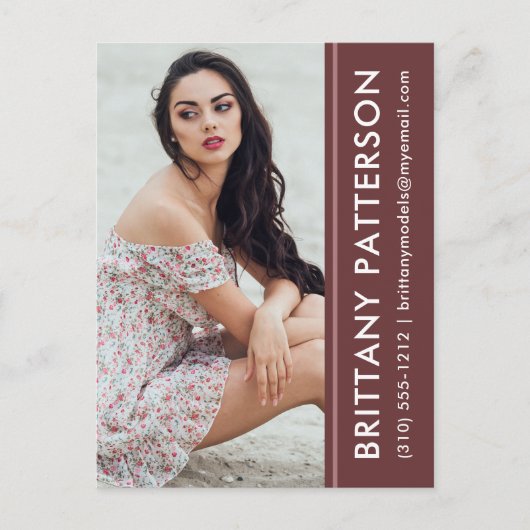 Model Actor Photo Compカード錆び付きストライプはがき ポストカード (正面)