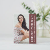 Model Actor Photo Compカード錆び付きストライプはがき ポストカード (スタンド正面)