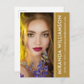 Model Actor Photo Comp Cardオレンジ色のはがき ポストカード (正面/裏面)