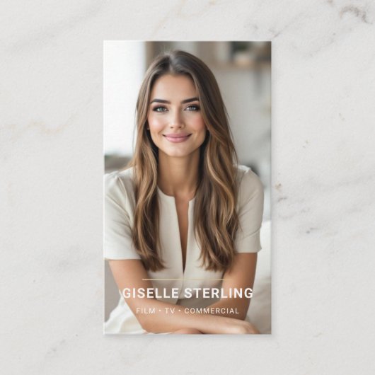 Model Actor Photo Neutral Beige 名刺 (正面)