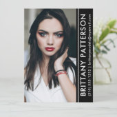 Model Actor Photo Pro Compカードブラックストライプ 招待状 (スタンド正面)