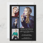 Model Actor Pro 5.5x7.5コンポジションカード/Zedカード5写真 招待状 (裏面)