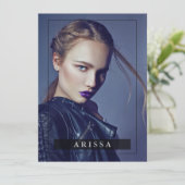 Model Actor Pro 5.5x7.5コンポジションカード/Zedカード5写真 招待状 (スタンド正面)