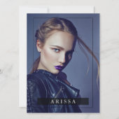 Model Actor Pro 5.5x7.5コンポジションカード/Zedカード5写真 招待状 (正面)