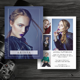 Model Actor Pro 5.5x7.5コンポジションカード/Zedカード5写真 招待状