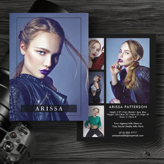 Model Actor Pro 5.5x7.5コンポジションカード/Zedカード5写真 招待状