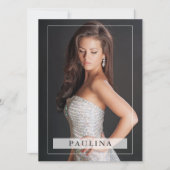 Model Actor Pro 5.5x7.5コンポジションゼットカード7写真 招待状 (正面)