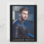 Model Actor Pro Compカードオス5フォトブラック 招待状 (正面)