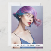 Model Actor Pro Compカードテンプレート3フォトホワイト 招待状 (正面)