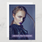 Model Actor Pro Comp Card 1 Photo Violet 招待状 (正面/裏面)