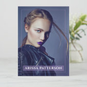 Model Actor Pro Comp Card 1 Photo Violet 招待状 (スタンド正面)