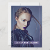 Model Actor Pro Comp Card 1 Photo Violet 招待状 (正面)