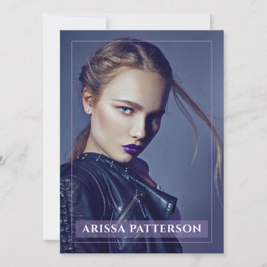 Model Actor Pro Comp Card 1 Photo Violet 招待状 (正面)