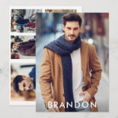 Model Actor Pro Comp Card 5フォトバックホワイト (正面/裏面)