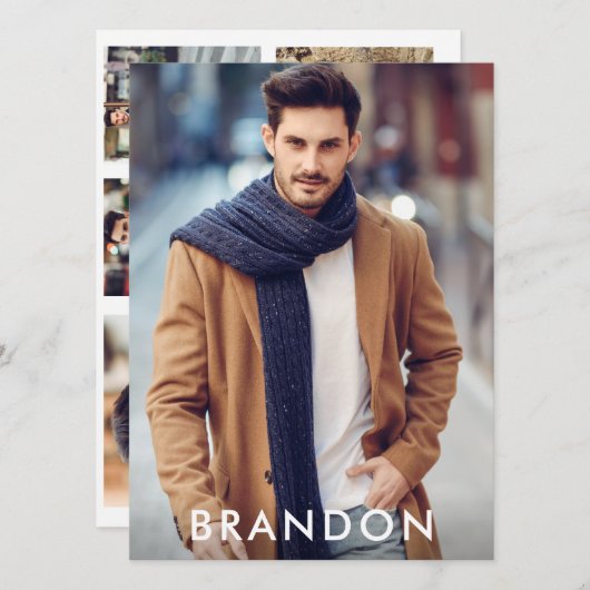 Model Actor Pro Comp Card 5フォトバックホワイト (正面/裏面)