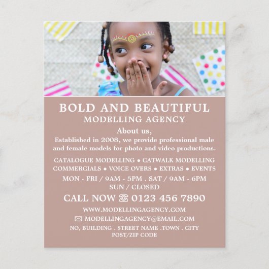 Model Agent、Modeling Agency、Young Model チラシ (正面)