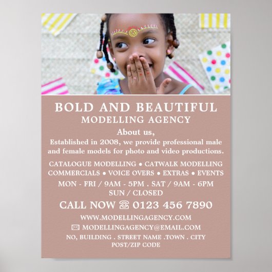 Model Agent、Modeling Agency、Young Model ポスター (正面)
