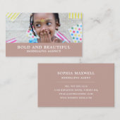 Model Agent、Modeling Agency、Young Model 名刺 (正面/裏面)