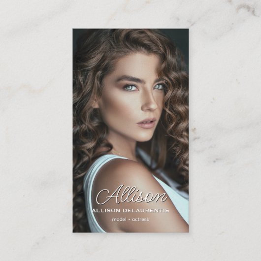 Model and Talent Business Card | QR Code 名刺 (正面)