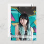 Model Comp Card – 名前を取得します。 ポストカード (正面/裏面)