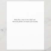 Model Headshot Comp Cardsテンプレート チラシ (裏面)