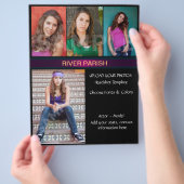 Model Headshot Comp Cardsテンプレート チラシ (手)