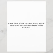 Model Headshot Comp Cardsテンプレート チラシ (裏面)