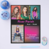 Model Headshot Comp Cardsテンプレート チラシ (シングル)