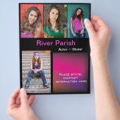 Model Headshot Comp Cardsテンプレート チラシ (手)