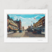 Model-T Ford Carsとのメイン通りの表示 ポストカード (正面)